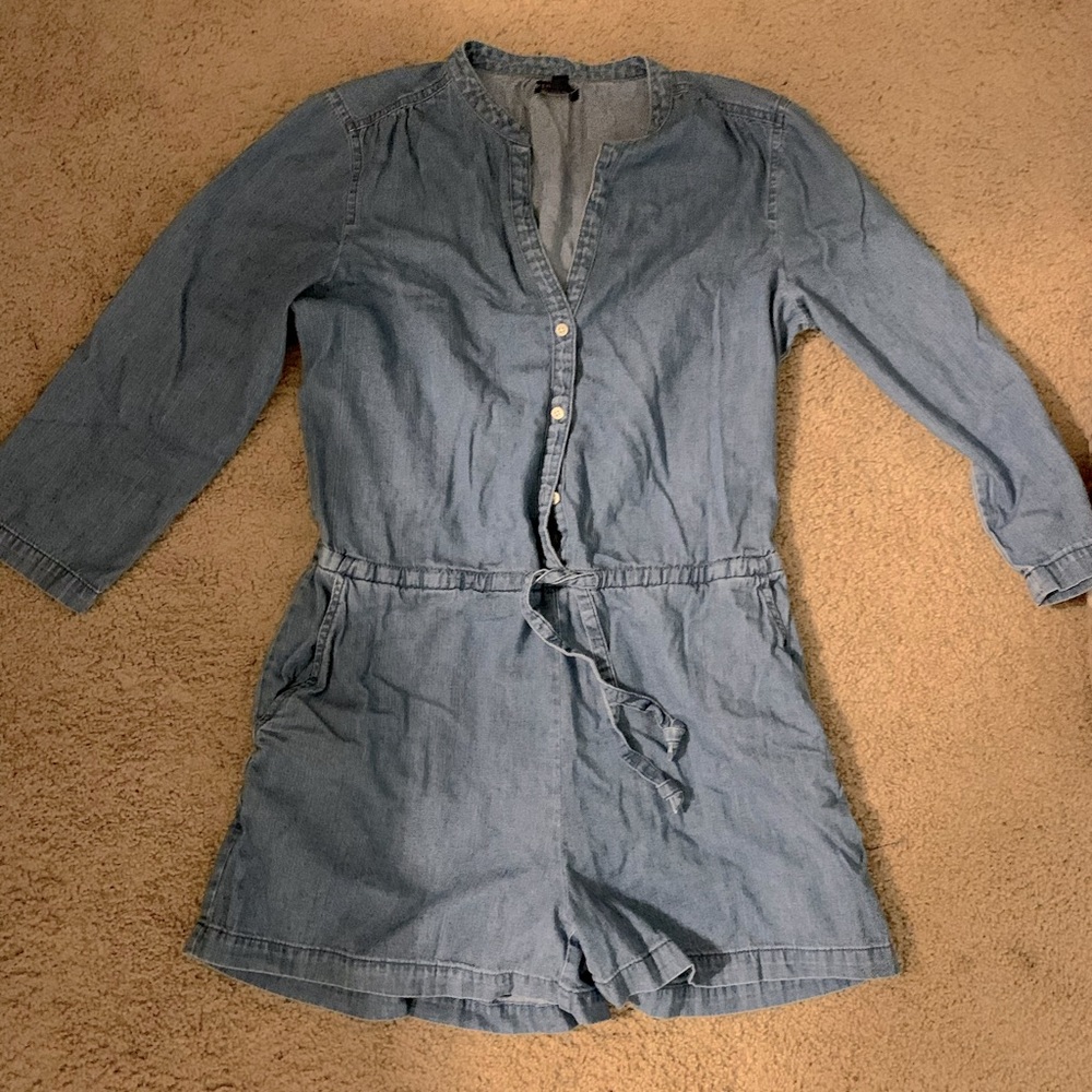 Cute denim romper